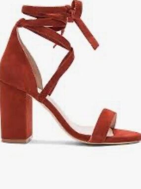 RAYE x REVOLVE Layla Heel in Terracotta Suede 9.5 EUC